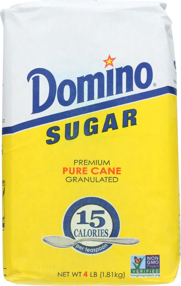 Domino enhanced Pure Cane Granulated Sugar Kosher Non-GMO 4 Pound 64 Ounce (Pack of 10)
