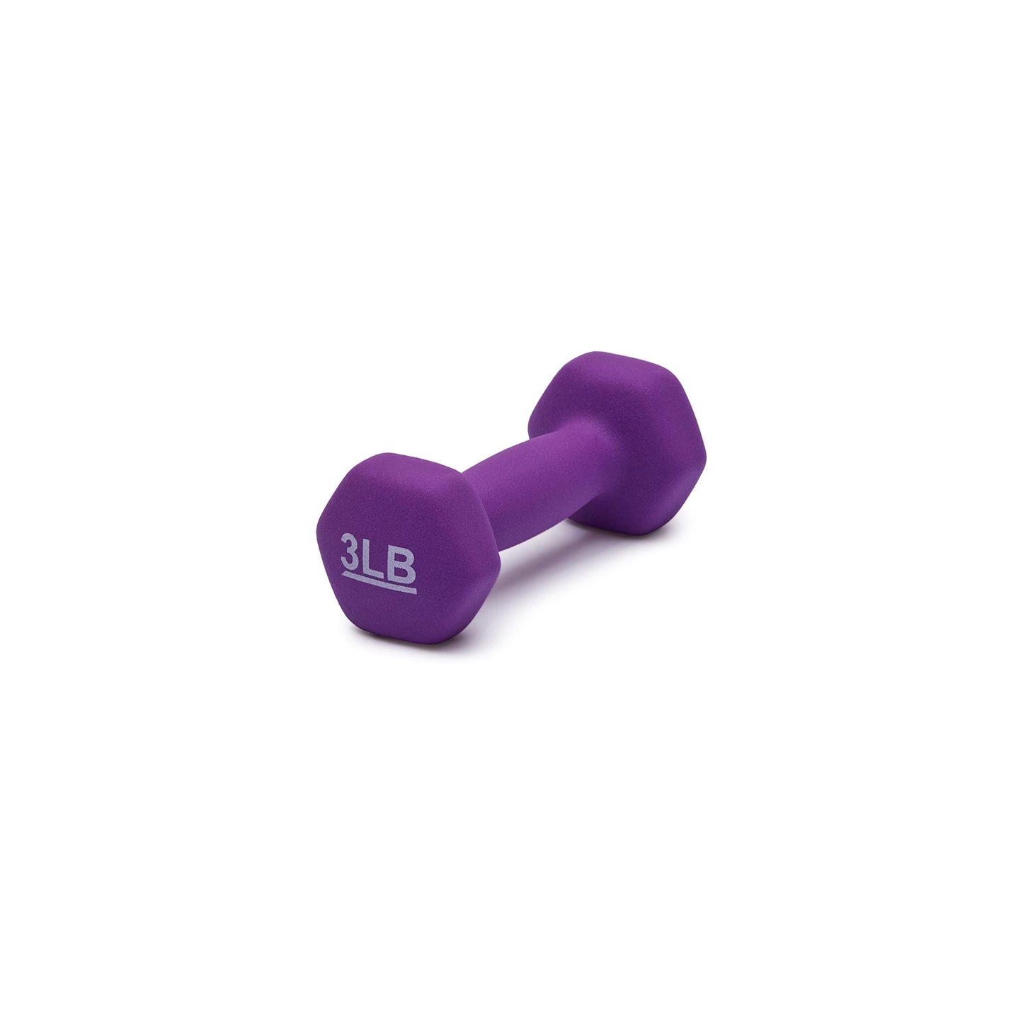 Amazon Basics Neoprene Dumbbell Hand Weights, 3 Pounds, Pair, Purple
