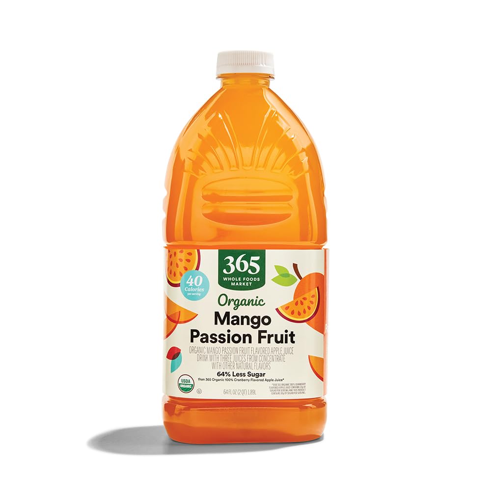 365 by Whole Foods Market Organic Mango Passionfruit Juice Reduced Sugar 64 Fl Oz