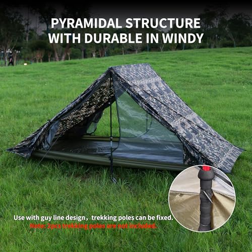 TENPLAY Backpacking Tent,Lightweight Camping Tent 2 Person,Ultralight Hiking Tent,Nylon,Waterproof,Windproof,Easy Setup,4 ...
