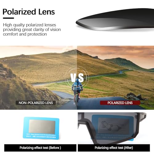 Tsctswk Polarized Sports Sunglasses Men Women, Outdoors UV Protection Sun glasses,Cycling Fishing Baseball Running Sunglasses