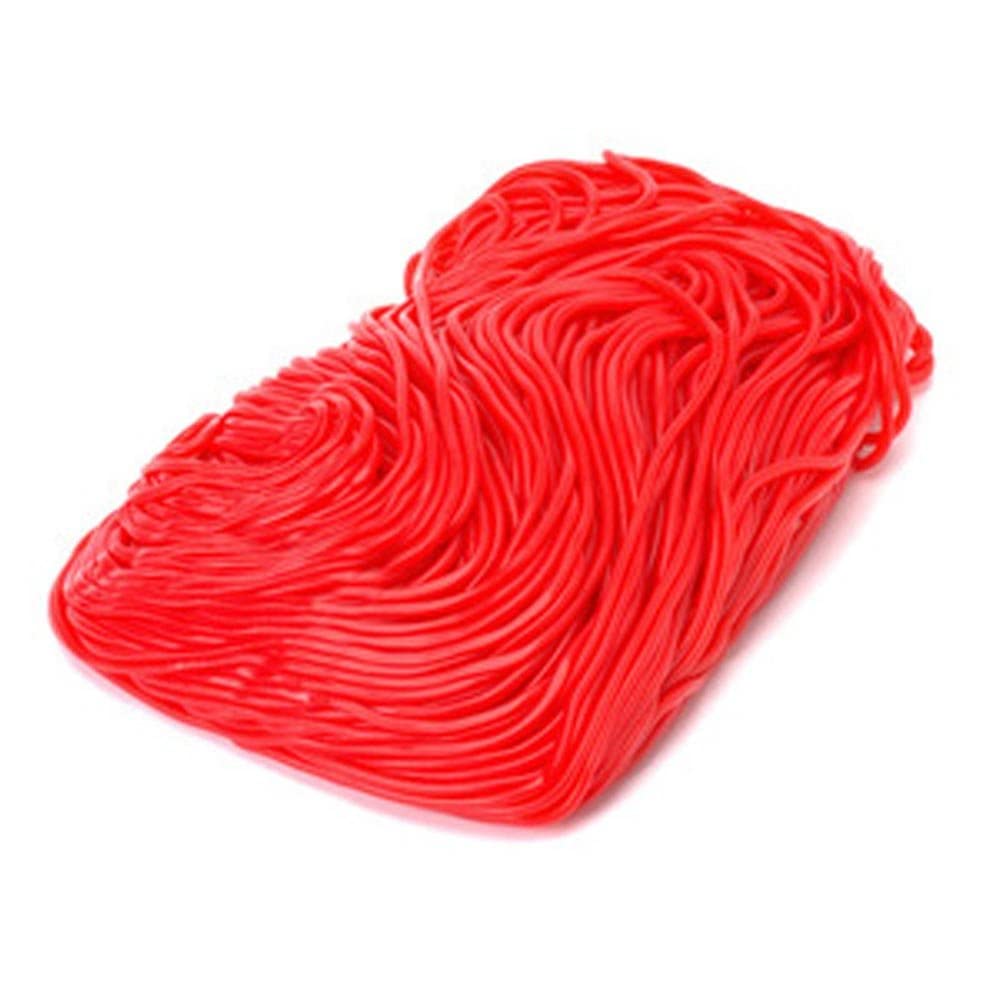 Gummy Shoe Laces Juicy Strings Candy (Red Strawberry, 2 Pound)