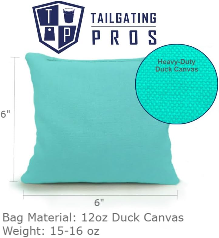 Tailgating Pros Cornhole Boards - 4'x2' Lightweight Regulation Flag & Patriotic Outdoor Themed Cornhole Game w/Carrying Case & Set of 8 Corn Hole Bean Bags w/Tote