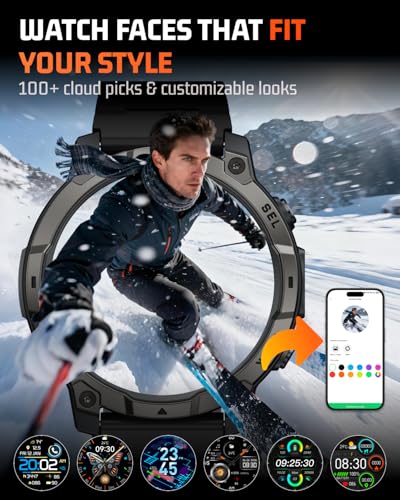 Smart Watch for Men Fitness Tracker: Military Make Answer Call LED Digital Mens Watches Waterproof Smartwatch Android Phon...