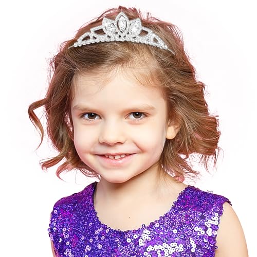 IGMaryBox Rhinestone Birthday Crown Glitter Birthday Sash Set Tiara Sparkling Banner Party Favors