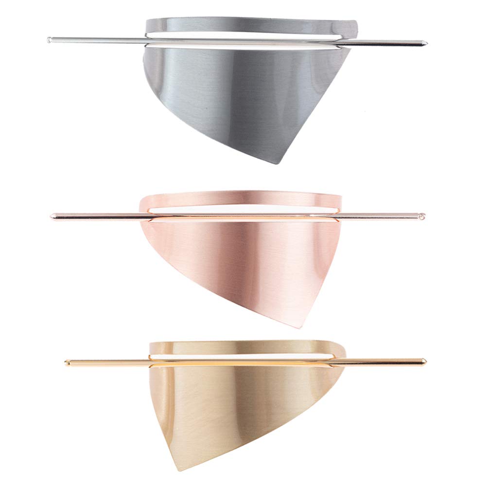 Lurrose 3pcs Unique Geometric Hairpins for Women Decorative Metal Headwear and Accessories for Occasion