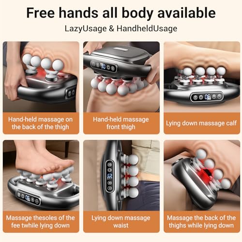 Gzerovir 16-Head Massage Gun Set, Massage Gun Deep Tissue Neck Massager with 16 Heads, for Deep Tissue, Back, Shoulders, L...