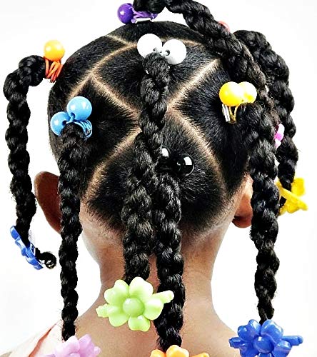 Tara Girls Twinbead Bubble Ball Ponytail Elastics 10 Pieces Selection (BT22)