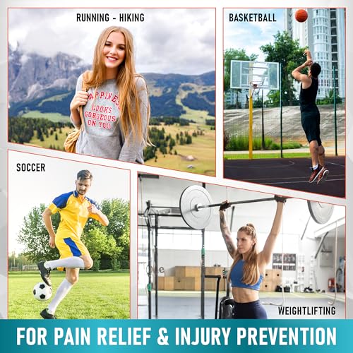 PhysFlex 2 Pack Patella Knee Brace - Knee Support and Pain Relief, Running, Hiking, Basketball, Jumpers Knee, Tendonitis, ...