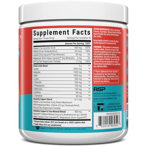 AminoLean Recovery + Hydration – Electrolytes Powder & BCAA Amino Acids for Instant Hydration & Post-Workout Recovery – No...