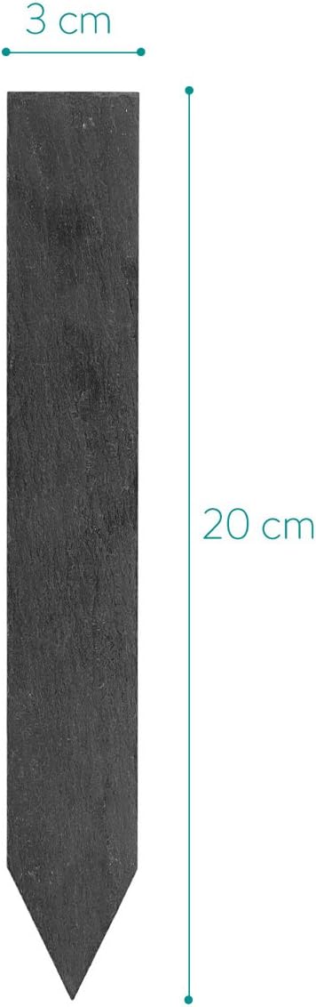 Navaris Slate Garden Labels - 10 Natural Slate Plant Labels for Outdoor Plants, Plant Name Sticks, Herb Labels for Garden - Greenhouse Accessories (Pack of 2)