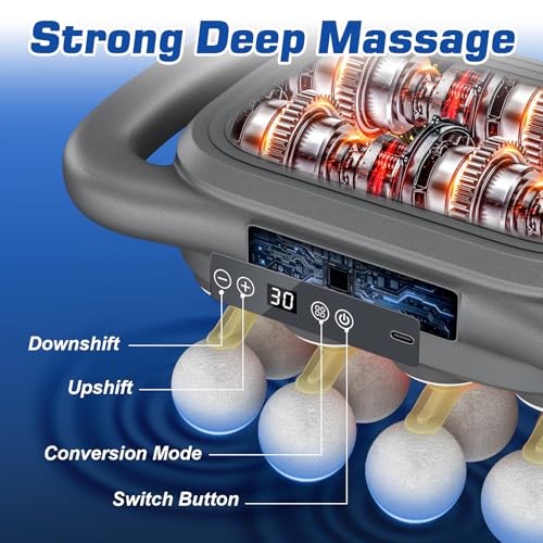 JoyCub Massage Gun Deep Tissue - 16 Heads, 9 Levels, 22800 RPM, Full Body Muscle Massager for Pain Relief - High-Speed Per...