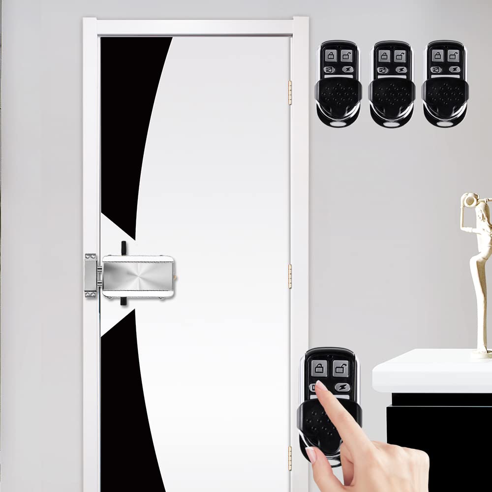 Splenssy Electronic Intelligent Home Door Lock Kit, Smart Wireless Anti-Theft Home Security Keyless Deadbolt Access Control System with 4pcs Remote Control