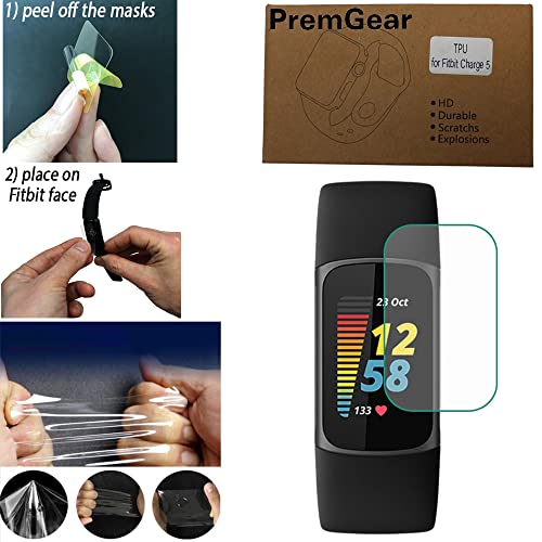 Fitbit Charge 6 Fitness Tracker Watch with Google apps (Black) Bundle with PremGear 3 Silicone Comfortable Watch Bands, 3f...