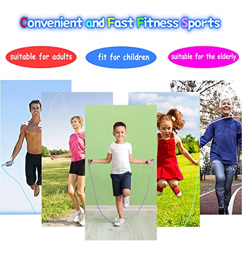 Jump Rope for Kids, 6 Pack Length Adjustable Lightweight Kids Skipping Rope for Children, Students, Boys and Girls Outdoor...