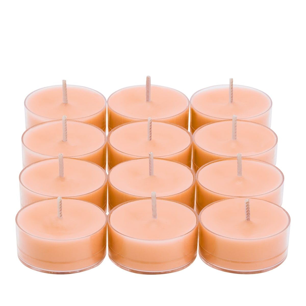 Partylite Set Of 12 Tea Lights Candles Sweet Peach And Orange Zest Scent Aromatherapy Scented Candles Gift Set Up To 4 To 6 Hours Burn Time
