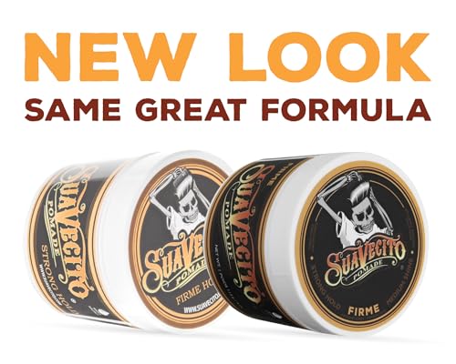 Suavecito Pomade Firme (Strong) Hold 4 oz, 1 Pack - Strong Hold Hair Pomade For Men - Medium Shine Water Based Wax Like Flake Fr