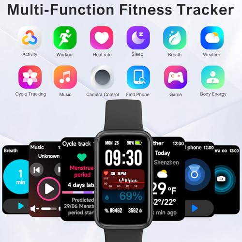 VMQIPNS Fitness Tracker,Smart Watch with 24/7 Heart Rate Blood Oxygen Sleep Monitor,1.47" HD Touchsreen with Step & Calori...