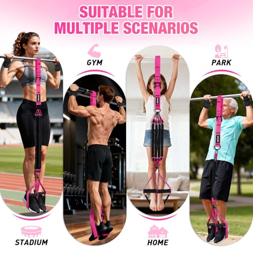 Pull Up Assistance Bands for Women, Heavy Duty Resistance Bands with Handles, Exercise Band with Door Anchor, Workout Band...