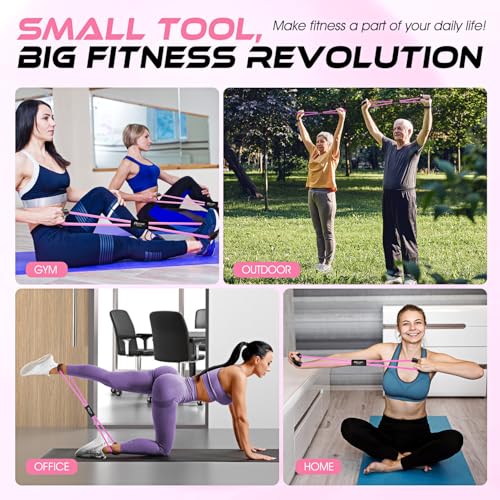 Resistance Bands, Figure 8 Resistance Band, Exercise Bands with Handles, Weights Workout Bands for Arms, Back, Shoulder, L...