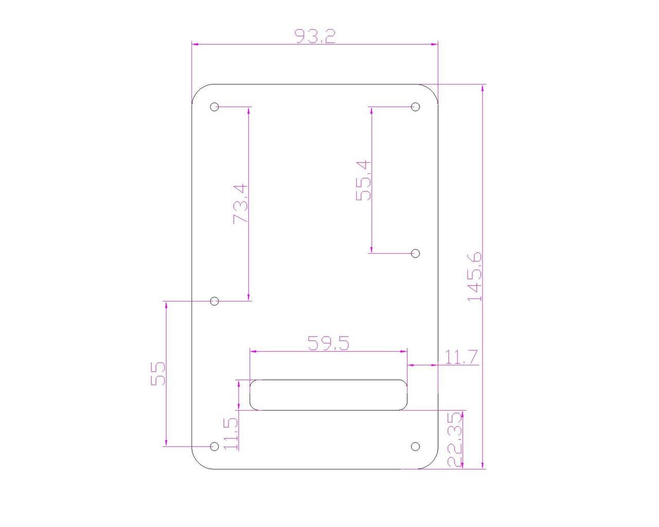 Kaish St/Strat Style Standard Guitar Back Plate St Tremolo Trem Cover For Usa Strat/Stratocaster Black Pearl