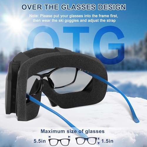 OXG Ski Goggles for Men Women, UV Protection Snowboard Snowsports Goggles for Kids Youth