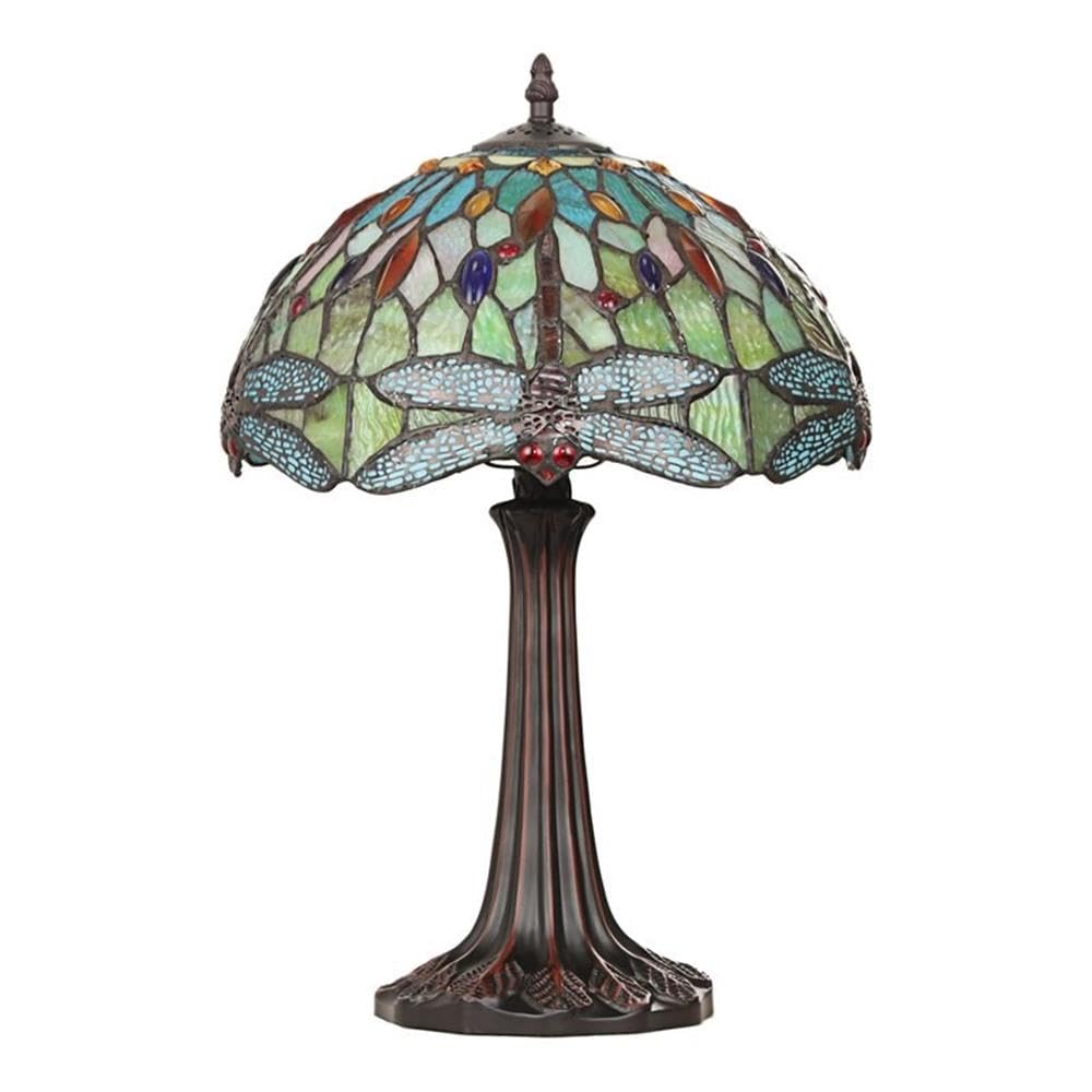 CHLOE Lighting Dragonfly Table Lamp, 1-Light, Glass Resin, Dark Bronze, Model CH3T471GD12-TL1