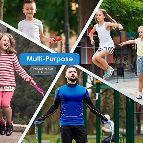Ram Pro All Purpose Jump Rope Stripe Ropes With Plastic Handles for any Skill Level