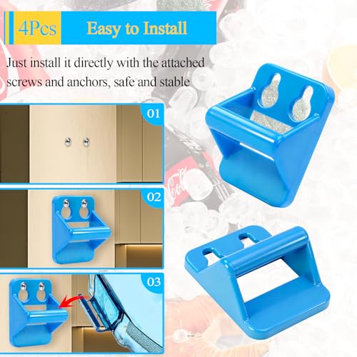 WFCYX 4 Pcs Multifunctional Ice Bucket Hanger Bracket, Ice Bucket Hook Holder, Fit for Saf-T-Ice Tote Drying Rack, W/Screw...