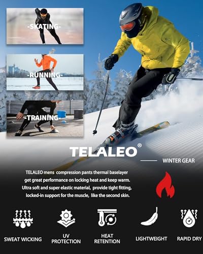 5 or 4 Pack Men's Thermal Compression Pants Fleece Lined Sports Tights Athletic Leggings Cold Weather Baselayer Winter Gear