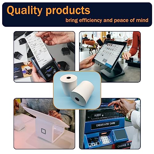 (50 Rolls) 2 1/4 x 85 Thermal Paper Rolls, BPA Free Thermal Receipt Paper Rolls, 2.25 inch Wide and 85 ft Long Per Thermal...