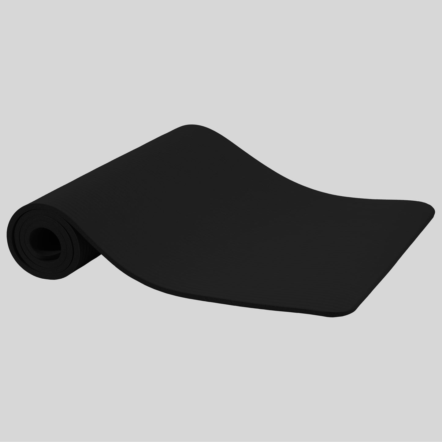 Fitvids 1/2-Inch Thick High Density Foam Exercise Yoga Mat with Carrying Strap, For Cushioning The Body Against Hard Floors, Midnight