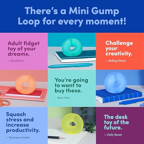 Speks Mini Gump Loop Gel-Filled Stress Balls | Ultra Soft Squishy Fidget Toy for Adults & Teens | Stress Relief & Desk Toy