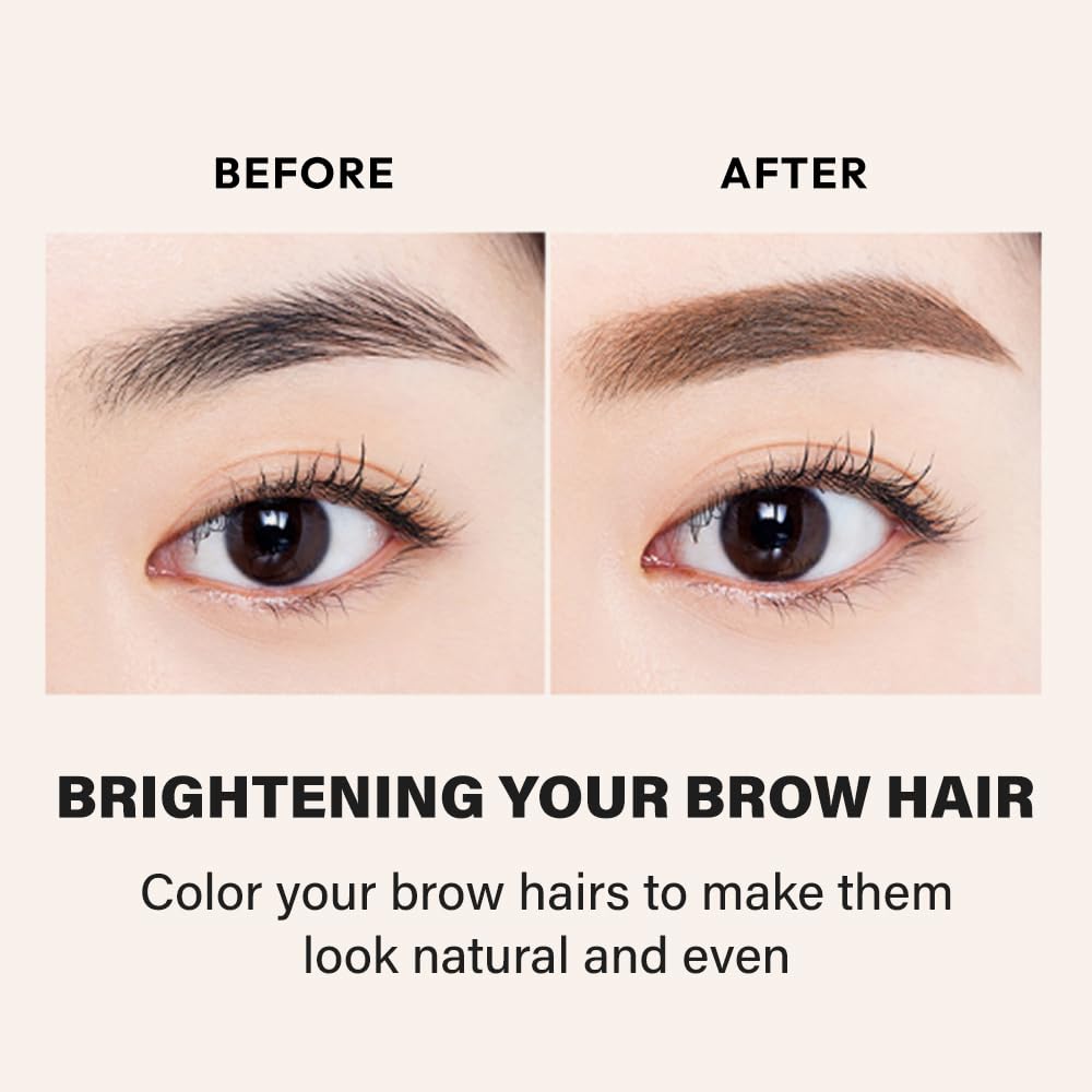 ETUDE Color My Brows Big Size, Brow Mascara, 3D Natural Coloring, Beeswax & Carnauba Wax, Moisturizing Brow Care, Eyebrow tint,
