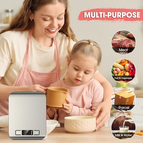 Mik-Nana Food Scale, 22lb Digital Kitchen Scale Weight Grams and Ounces for Baking Cooking Coffee Package Postage, 6 Units...