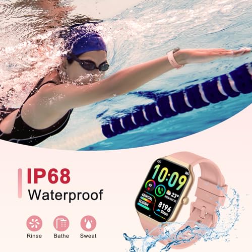 Smart Watch for Men Women Answer/Make Calls, 1.96" HD Fitness Watch with Heart Rate Monitor Sleep Monitor, 113+ Sports Act...