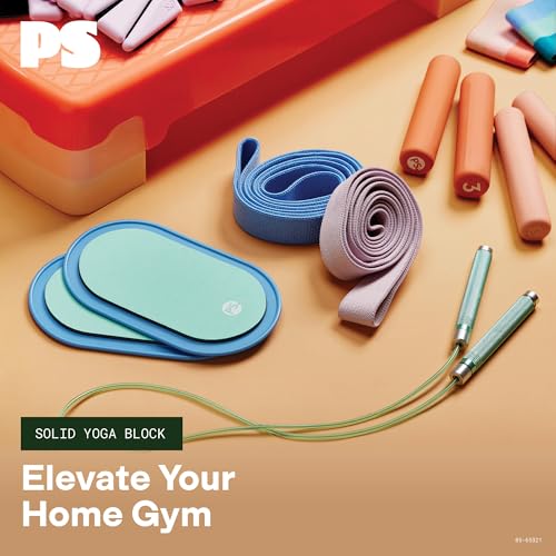 POPSUGAR Yoga Block (Solid, Periwinkle, 4” x 6” x 9”), Lightweight Foam Block for Deep Stretches, Supportive Workout Sessi...