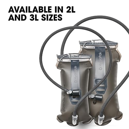 Hydrapak Force Ultra-Durable Water Bladder/Reservoir for Hydration Backpacks, 2L or 3L, Insulated Tube, Safe & Reliable