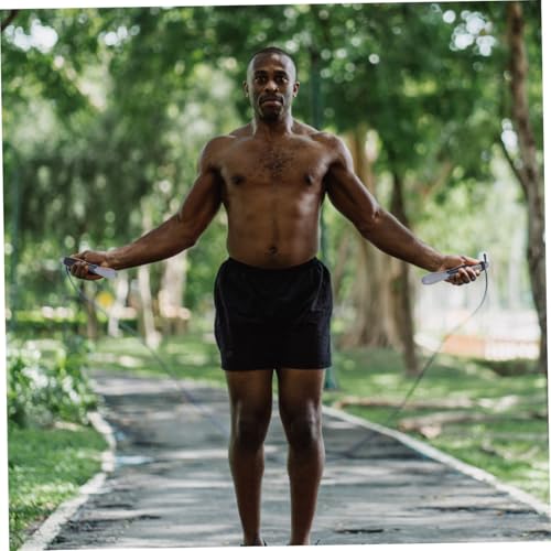 PRETYZOOM Electronic Counting Jump Rope Fitness and Exercise Steel Wire Skipping Rope with Digital Counter for Adult Home ...