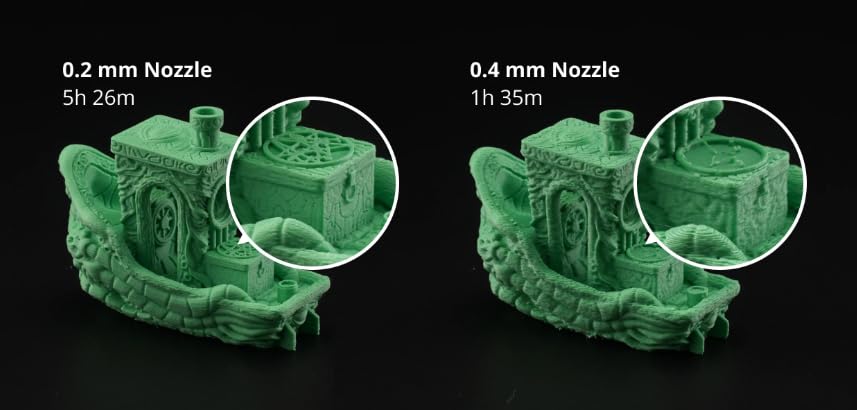Bambu Lab Hotend with Nozzle - X1 Series and P1 Series Compatible with P1S P1P X1C X1 Carbon 3D Printer (.2MM Stainless Steel)