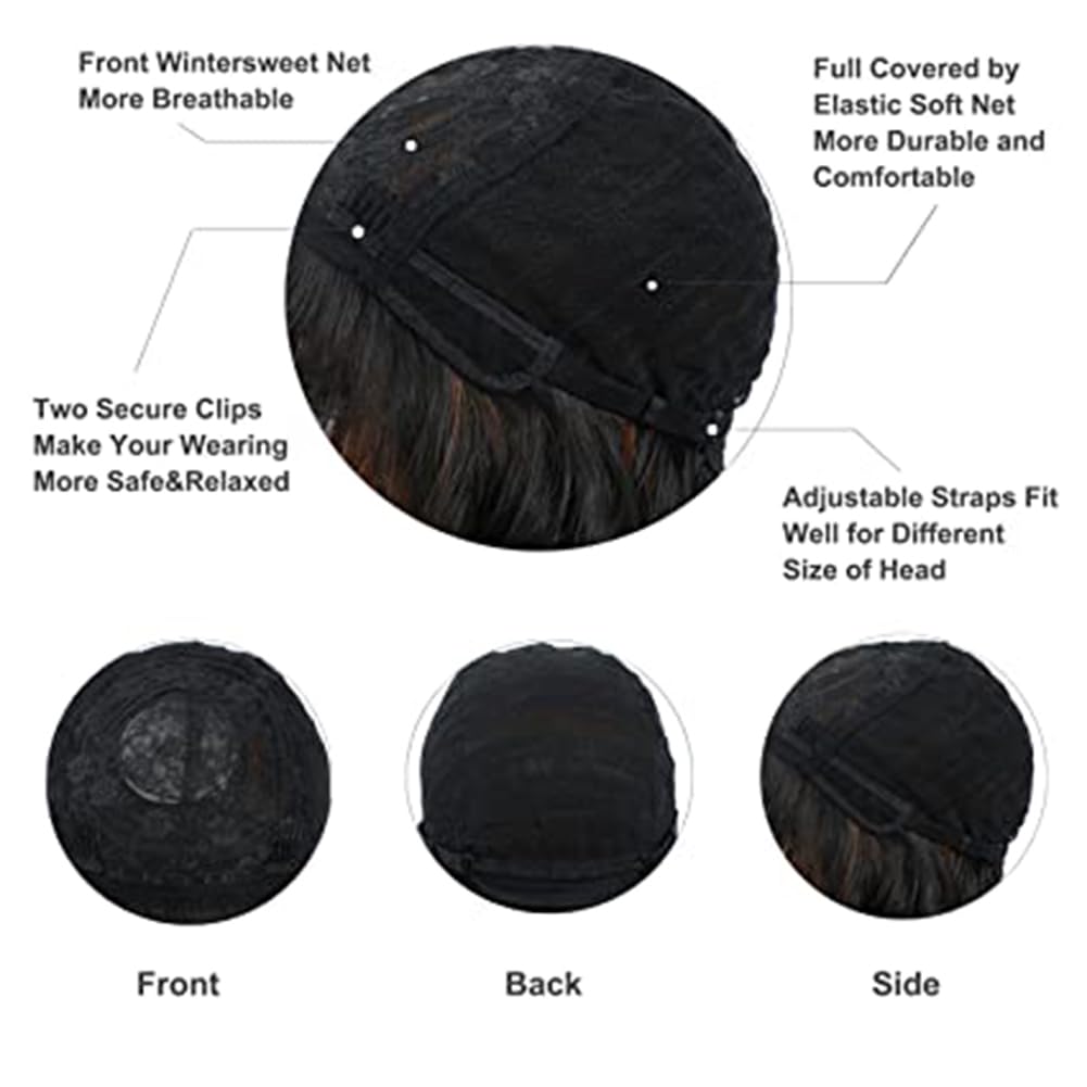 Lotfon Curly Wig for Black Women Full and Soft Gold Hoop Earring+2Wig Cap+Comb+2Beauty Blenders (Yellow)