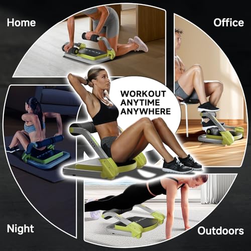 Ab Trainer/Crunch Machine, Ab Workout Equipment, 4 Adjustable Resistance, Ab Machine for Stomach Workout, 350 LBS Weight C...