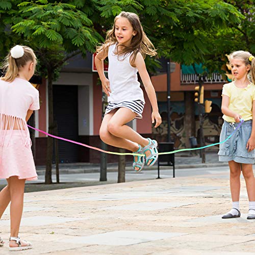 Elcoho 6 Pack Rainbow Jump Rope Set Jumping Ropes Physical Education Skipping Rope