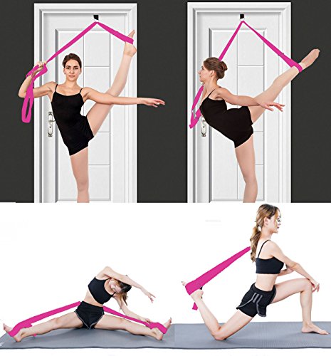 Adjustable Leg Stretcher Lengthen Ballet Stretch Band - Easy Install on Door Flexibility Stretching Leg Strap Great Cheer ...