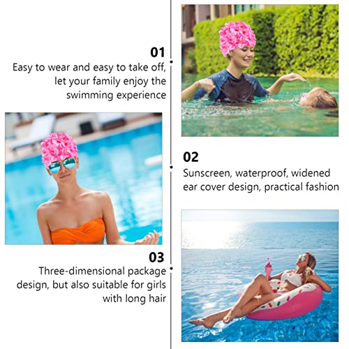 IMIKEYA Flower Swim Cap: Swimming Cap Comfortable Bathing Cap Swimming Hats Breathable Swimming Cap Petal Shower Caps Swim...