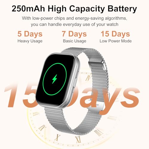 Smart Watches for Women, 1.75" HD Fitness Tracker (Answer/Make Calls), IP68 Waterproof Smartwatch with Heart Rate SpO2 Sle...