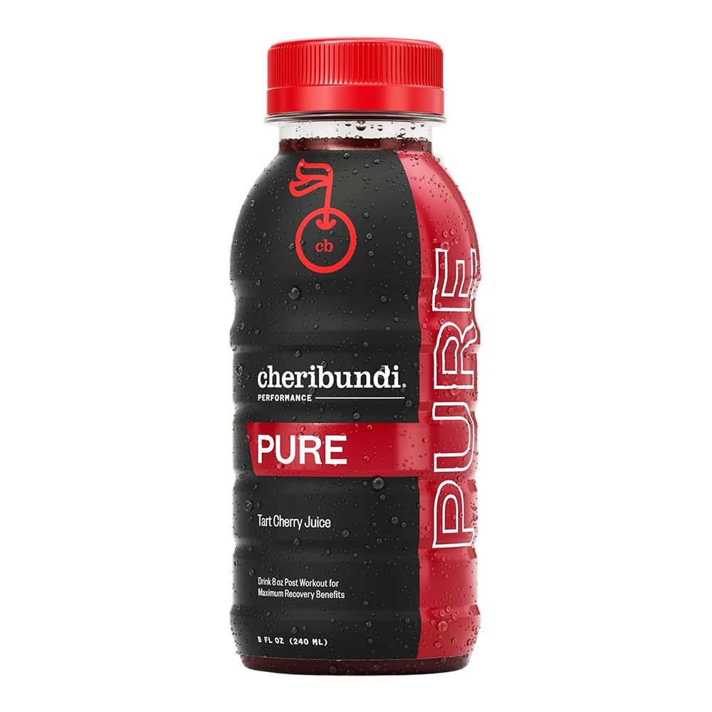 Cheribundi 100% Tart Cherry Juice Pure | Unsweetened Tart Cherry Juice | Athletes Recovery Drink | Promotes Restorative Sleep, M