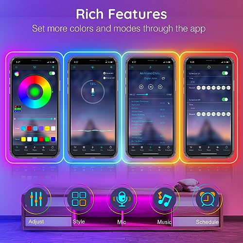 AILBTON 20Ft Neon Rope Lights,Flexible Led Rope Lights Control with App/Remote,Multiple Modes Music Sync Gaming RGB Led Ne...