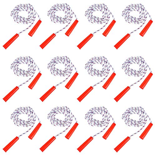 The Dreidel Company Durable Jump Ropes for Kids, Nylon with Plastic Handles, Indoor & Outdoor Skipping Activity, Party Fav...