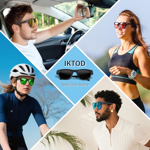 IKTOD 4 Pack Polarized Sunglasses for Men and Women,UV Protection Mens Sun Glasses for Fishing Running Cycling Driving